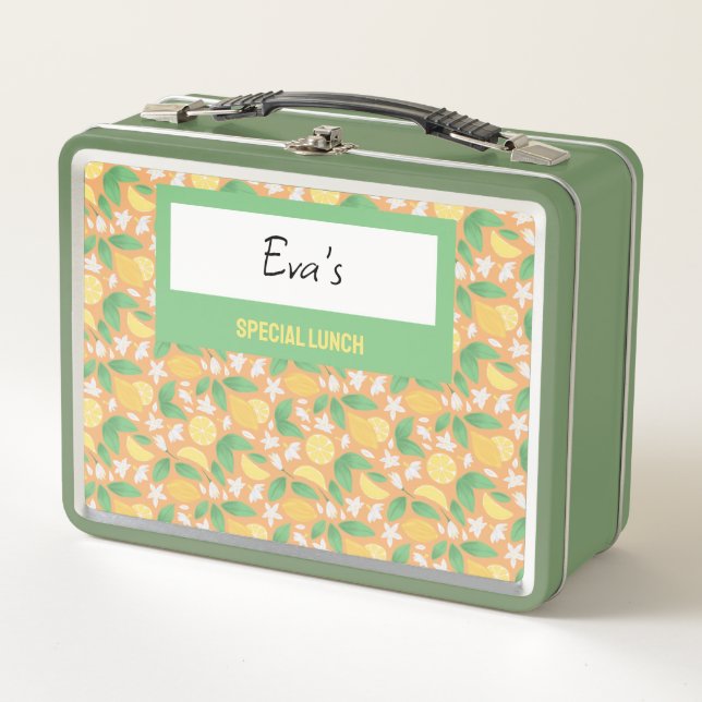 Lunch Box Collection de Motifs de paniers de fruits - Citron (Devant)