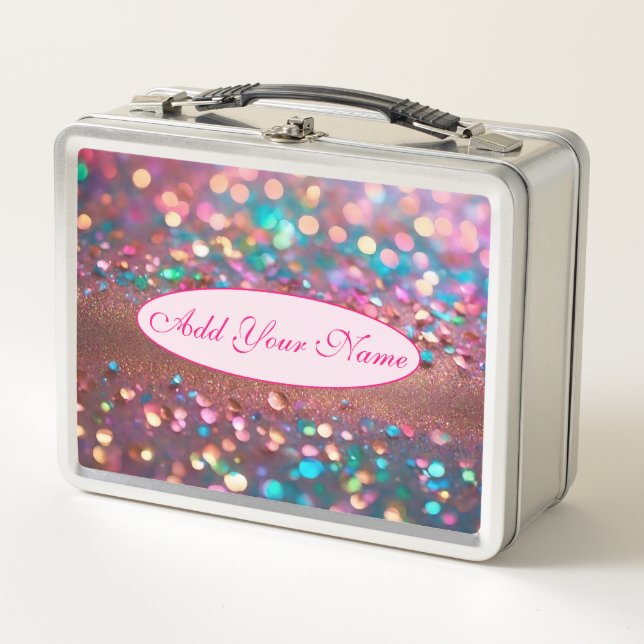 Lunch Box Collection Holographique Opale parties scintillant (Devant)