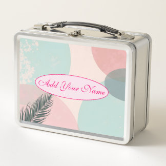 Lunch Box Collection Moderne Abstraite Rose Pâle Menthe