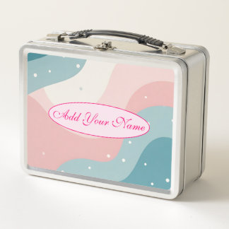 Lunch Box Collection Moderne Abstraite Rose Pâle Menthe