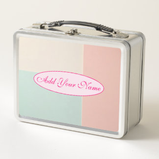 Lunch Box Collection Populaire Abstrait Rose Foncé Menthe