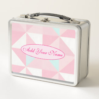 Lunch Box Collection Populaire Abstraite Rose Pâle Menthe