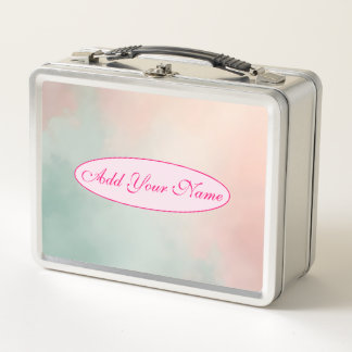 Lunch Box Collection Rose Pâle Menthe Abstrait Populaire