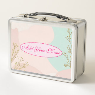 Lunch Box Collection Tendance Abstraite Rose Pâle Menthe