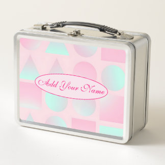 Lunch Box Collection Tendance Abstraite Rose Pâle Menthe
