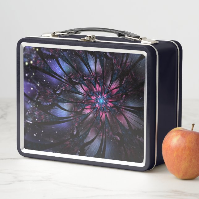 Lunch Box Conception Abstraite des fleurs fractales. (En situation)