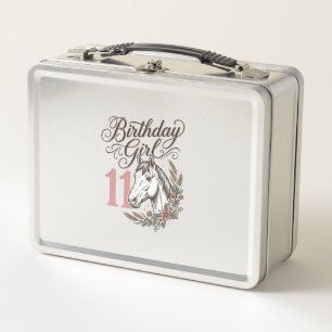 Lunch Box Conception de chemise vintage florale cheval Fille