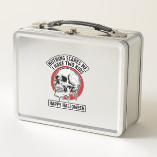 Lunch Box Conception de t-shirt de crâne de deux enfants drô