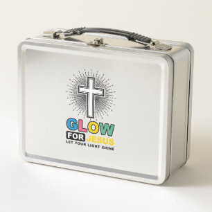 Lunch Box Conception de t-shirt lumière de croix chrétienne 