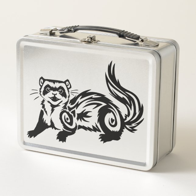 Lunch Box Conception de tatouage de Ferret Tribal (Devant)