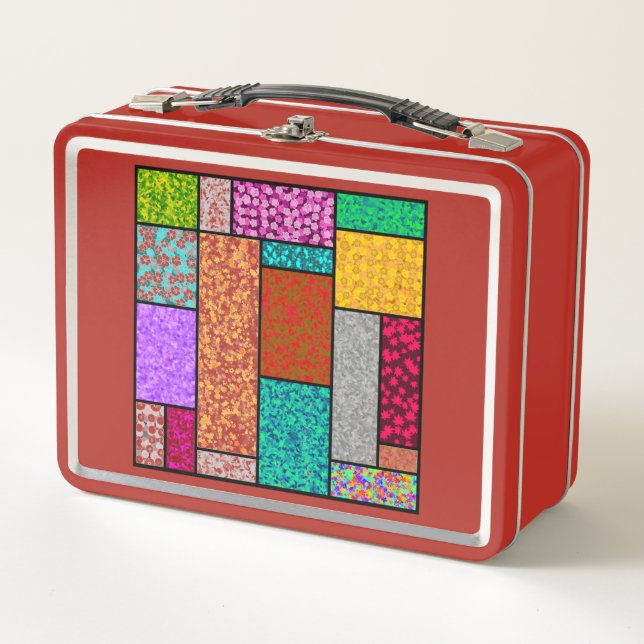 Lunch Box Conception Graphique Abstraite Florale Mondrian (Devant)