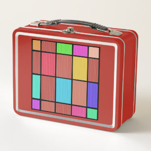 Lunch Box Conception graphique numérique de style mondrien R