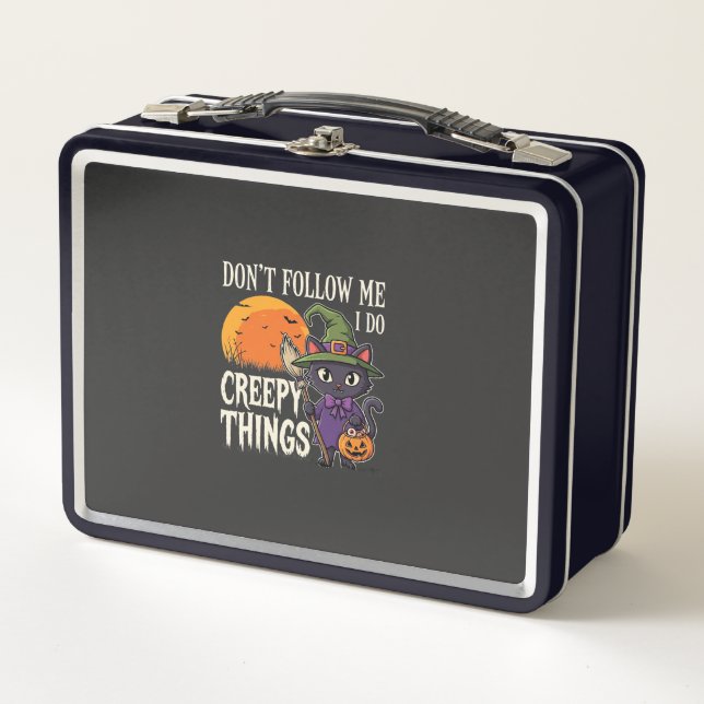 Lunch Box Conceptions de chat de sorcière d'Halloween de cho (Devant)