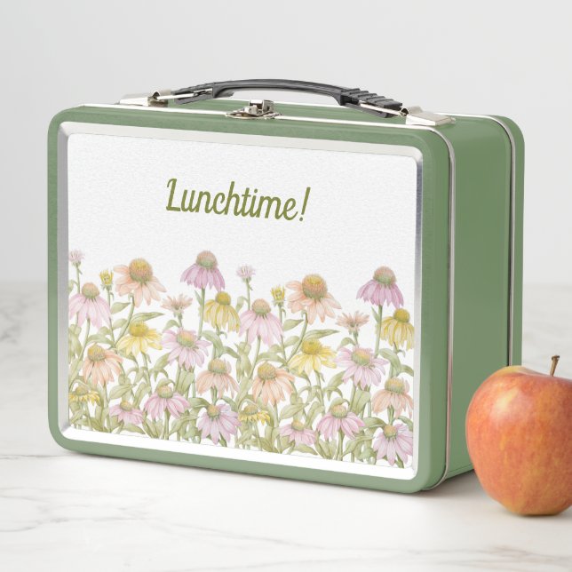 Lunch Box Coneflowers Watercolor (En situation)