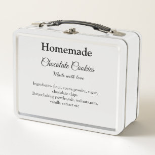 Lunch Box cookies au chocolat maison faits avec amour ajoute