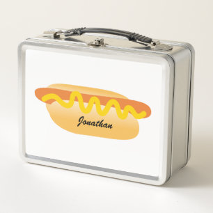 Lunch Box Cool Funny Hot Dog Retour à l'école Nom personnali