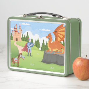 Lunch Box cool garçons dragon amoureux ajouter nom