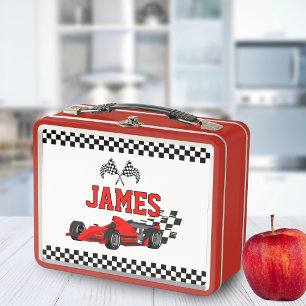 Lunch Box Cool Race Car Boy Nom personnalisé Personnalisé