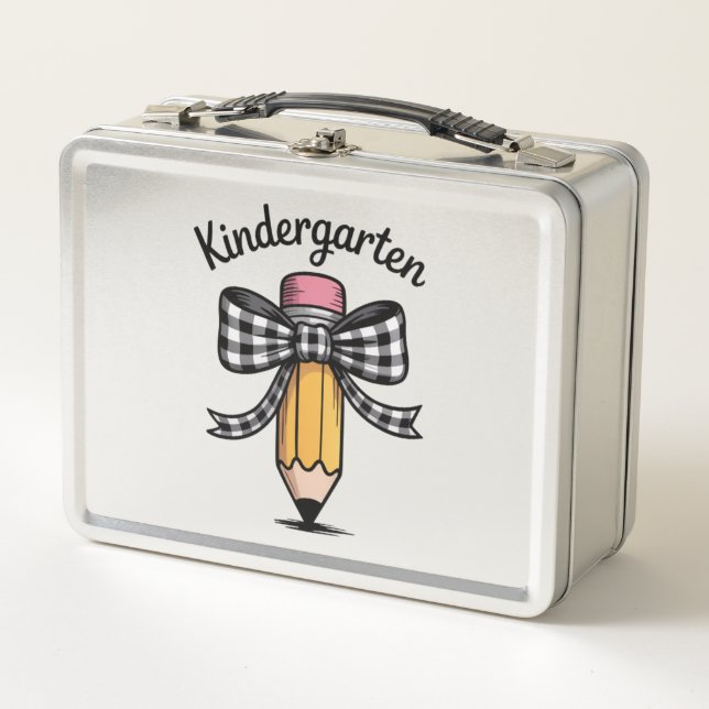 Lunch Box Coquette Pencil Bow Kindergarten Teacher School (Devant)
