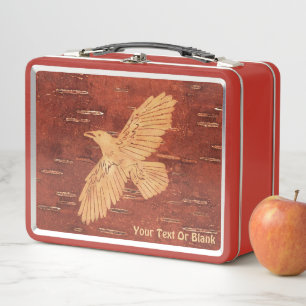 Lunch Box Corbeau rustique sur écorce de Birch Intérieur