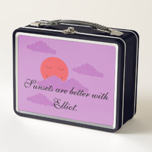 Lunch Box Coucher de soleil avec des nuages violets : mari