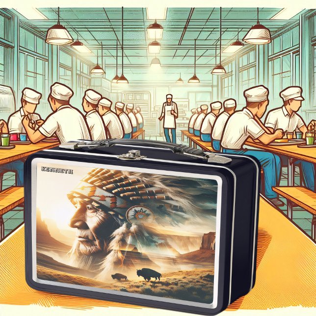 Lunch Box Coucher de soleil de guerrier intemporel (Créateur téléchargé)