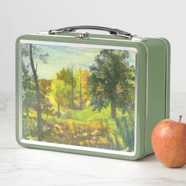 Lunch Box Couleur d'aquarelle de peinture de chute solaire (En situation)