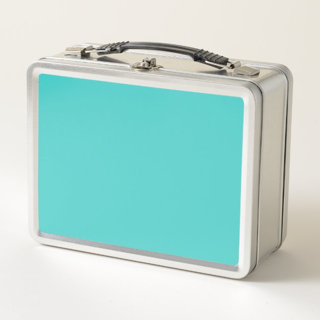 Lunch Box Couleur solide turquoise moyenne (Devant)