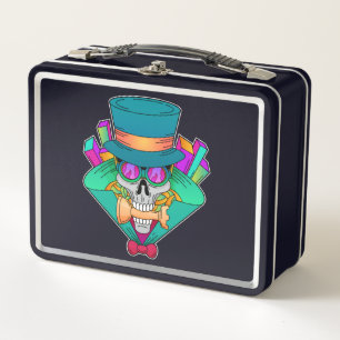 Lunch Box Crâne aux échecs avec pièce d'échecs Rook