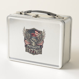 Lunch Box Crâne Liberté Cyber Patriotique Futur Cyberpunk Gr