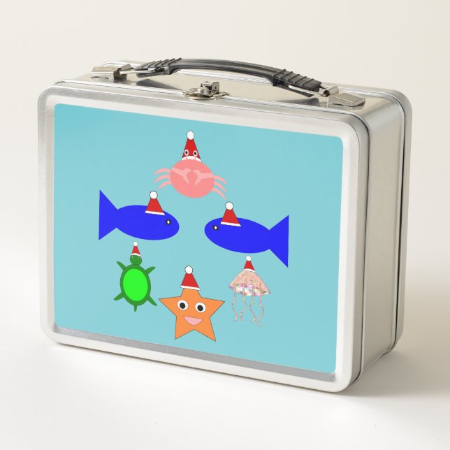 Lunch Box Créatures de la mer de Noël (Devant)
