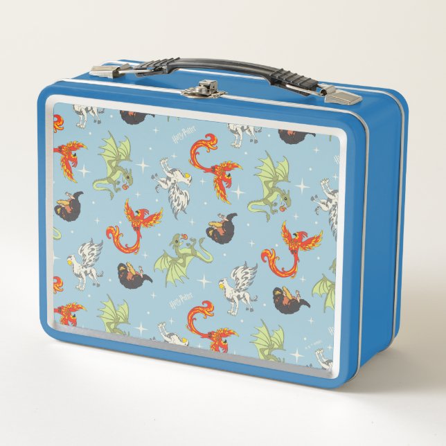 Lunch Box Créatures Magiques Motif Vintage (Devant)