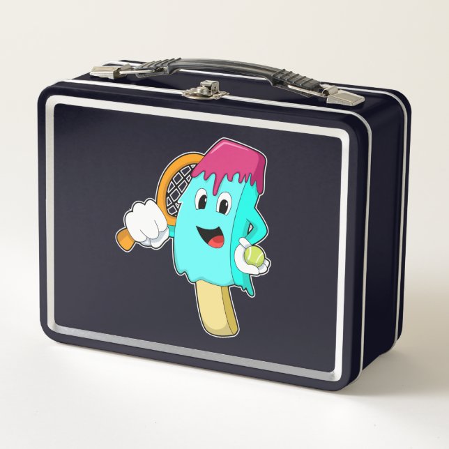 Lunch Box Crème glacée au Tennis avec raquette de tennis (Devant)