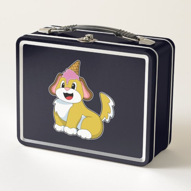 Lunch Box Crème glacée Chien avec gaufre (Devant)