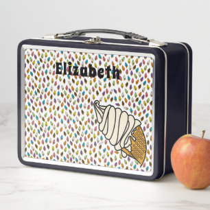 Lunch Box Crème glacée Colorful Vanilla Texte Personnalisé