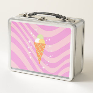 Lunch Box Crème glacée rose, Crème glacée Art, Preppy, Art P