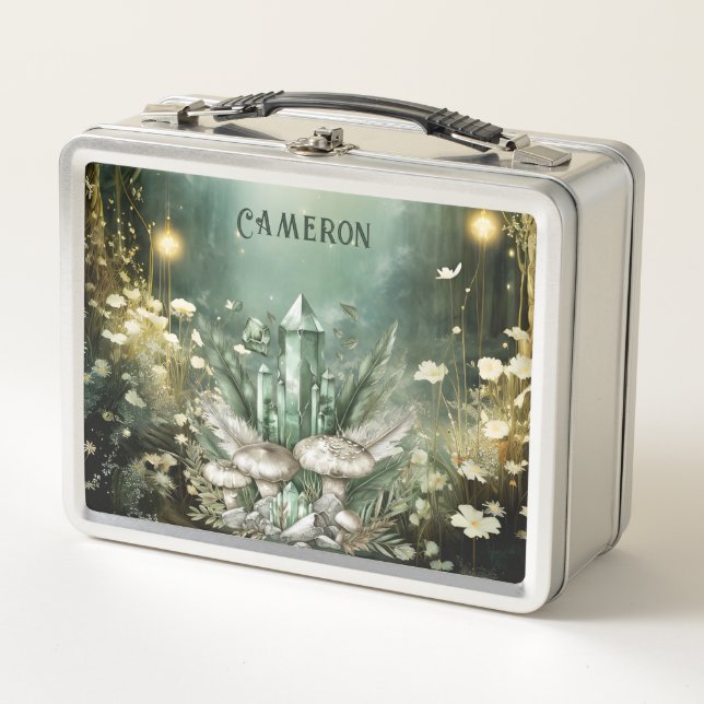 Lunch Box Cristaux magiques de forêts enchantées personnalis (Devant)