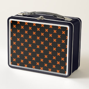 Lunch Box Croix orange sur le noir