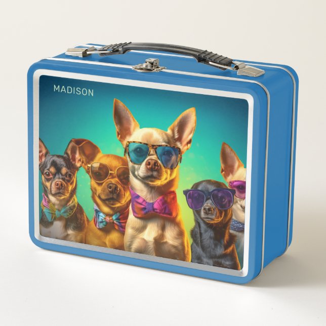Lunch Box Custom Name Cool Dogs (Devant)