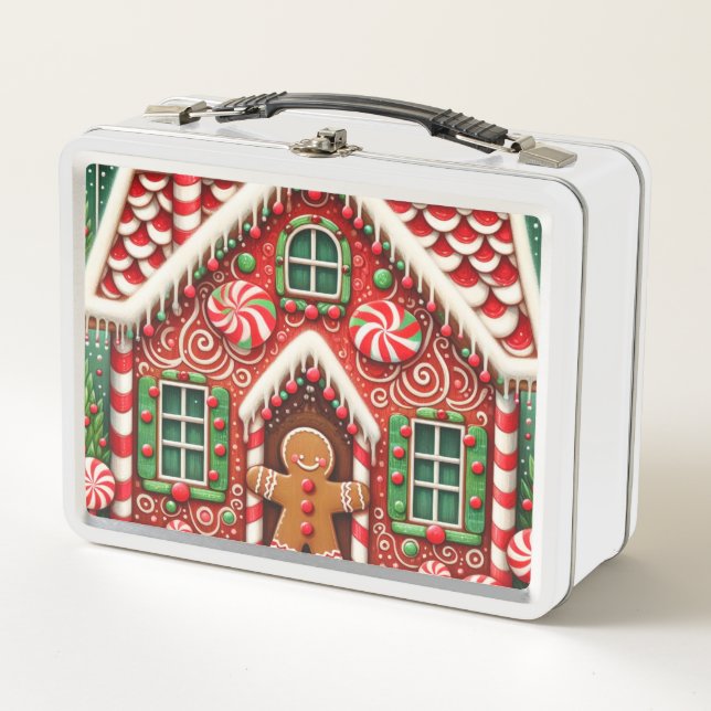 Lunch Box Cute, blonde, pain d'épice homme & maison (Devant)