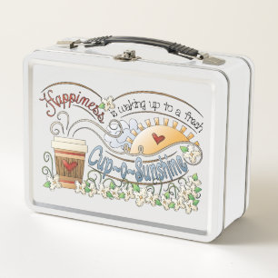 Lunch Box Cute Café Inspiration Métal Boîte à lunch