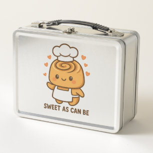 Lunch Box "Cute Cinnamon Roll Chef - Kawaii Baking Design"