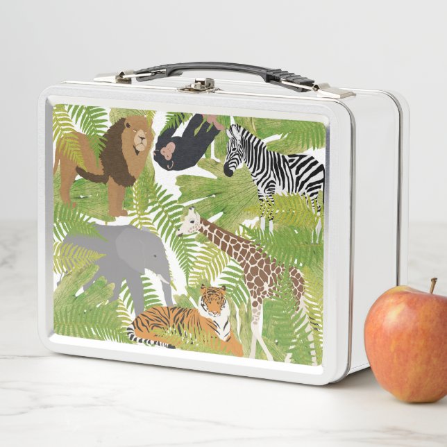 Lunch Box Cute Jungle Animaux Safari Garçon | Fille (En situation)