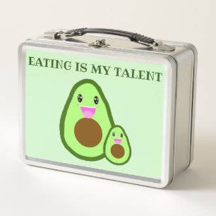 Lunch Box Cute Kawaii Avocado Manger À Deux Côtés Est Mon