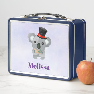 Lunch Box Cute Koala dans un chapeau noir