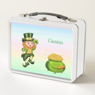 Lunch Box Cute leprechaun & calligraphie sur les couleurs pa