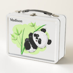 Lunch Box Cute Pandas boîte à lunch de nom personnalisé