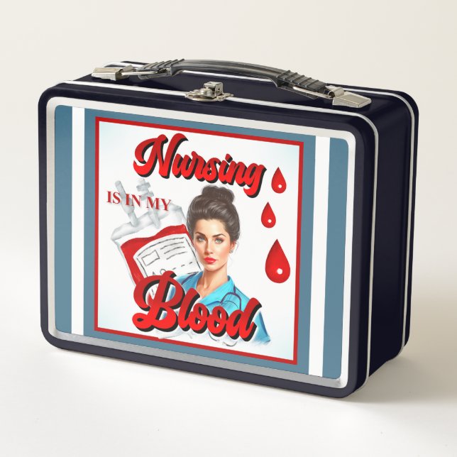 Lunch Box Cute Pinup_ Soins infirmiers dans mon sang (Devant)