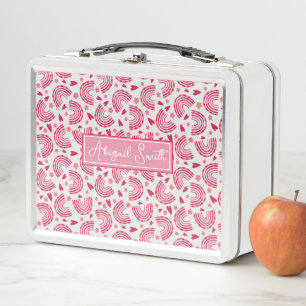 Lunch Box Cute Rose Arc-en-ciel & Coeurs Motif Boîte à lunch
