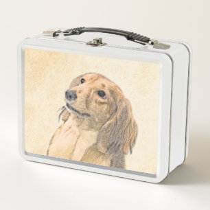 Lunch Box Dachshund (Longhaerien) Peinture - Art Chien origi